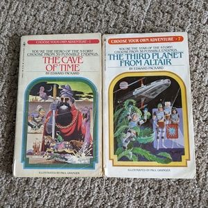 Choose Your Own Adventure Book The Cave of Time and The Third Planet of Altair